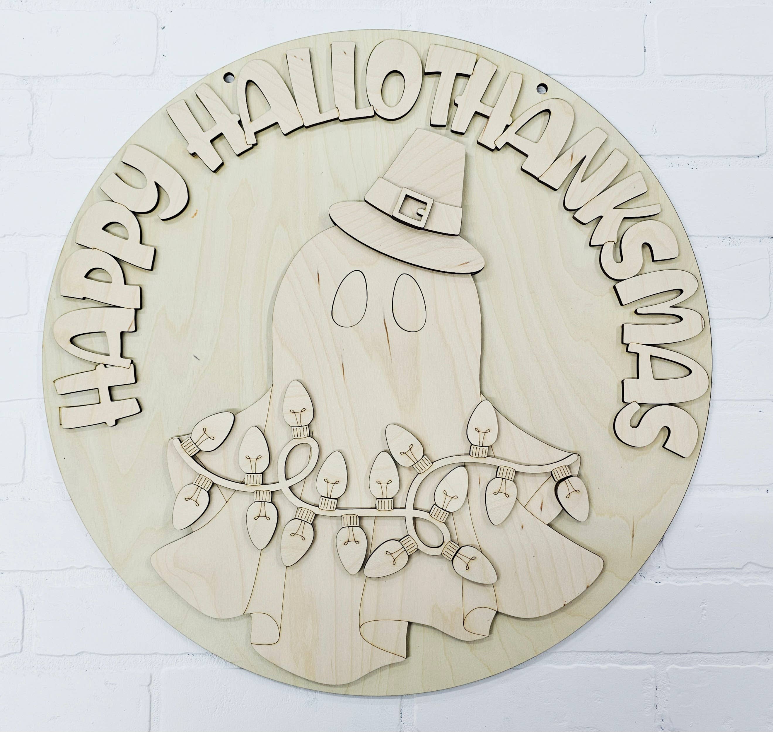 DIY Happy Hallothanksmas Door Hanger