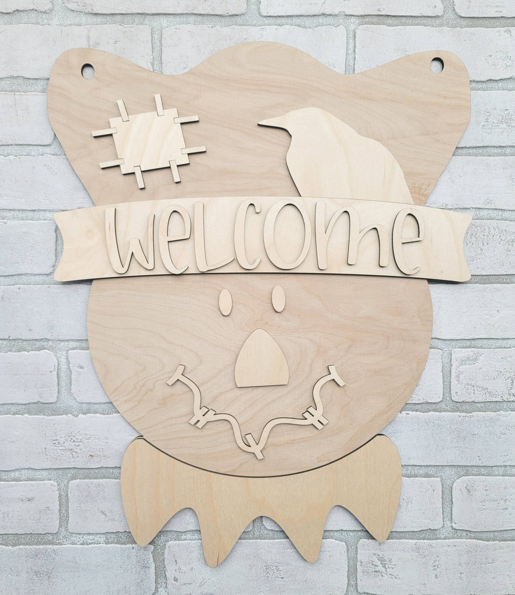 DIY Scarecrow Door Hanger