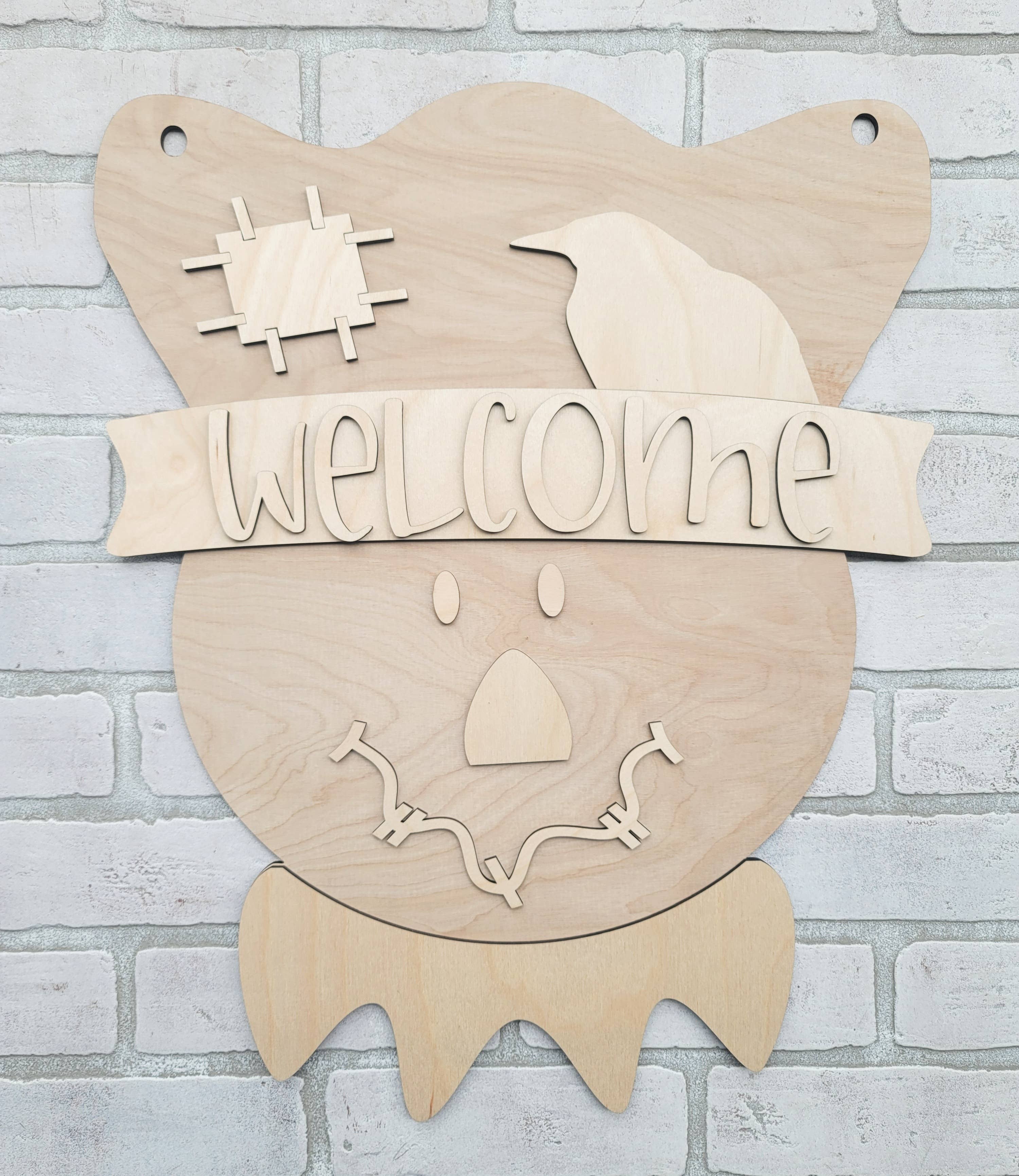 DIY Scarecrow Door Hanger