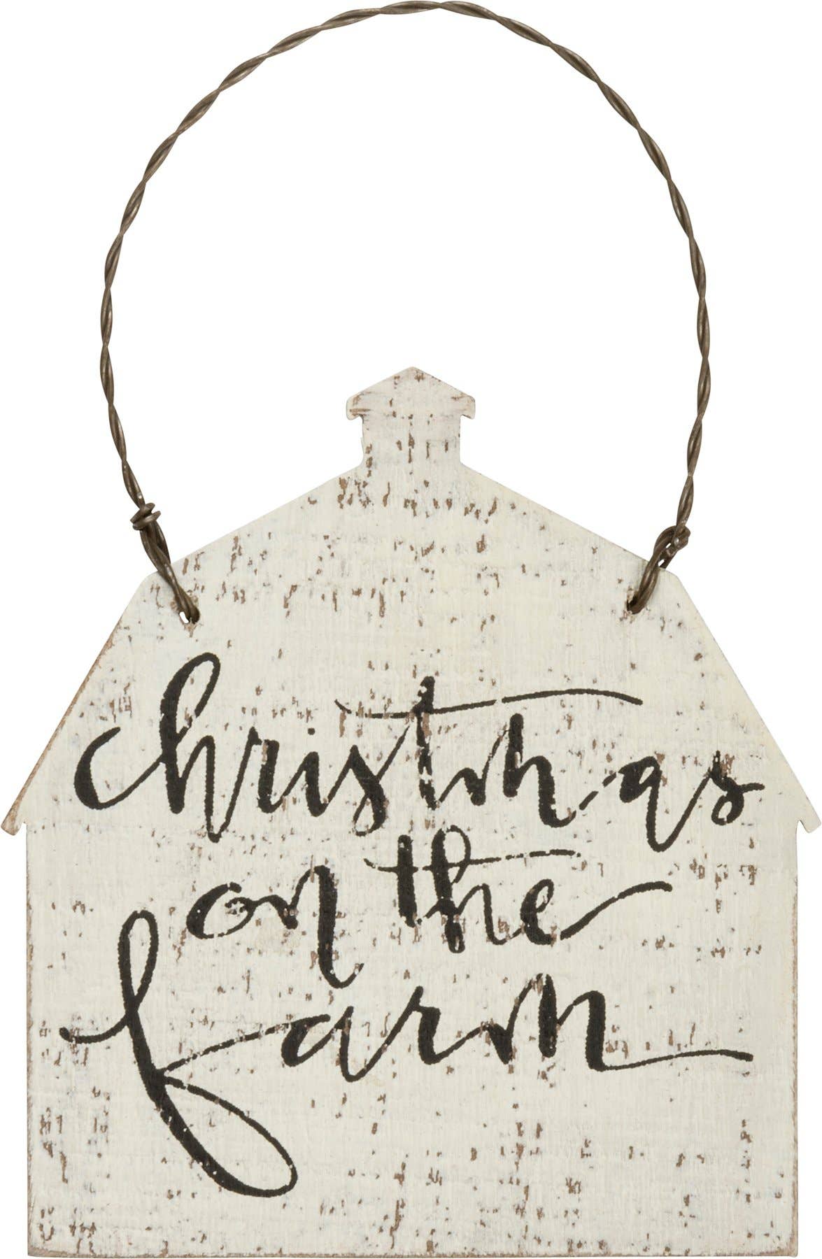 Christmas On The Farm Ornament