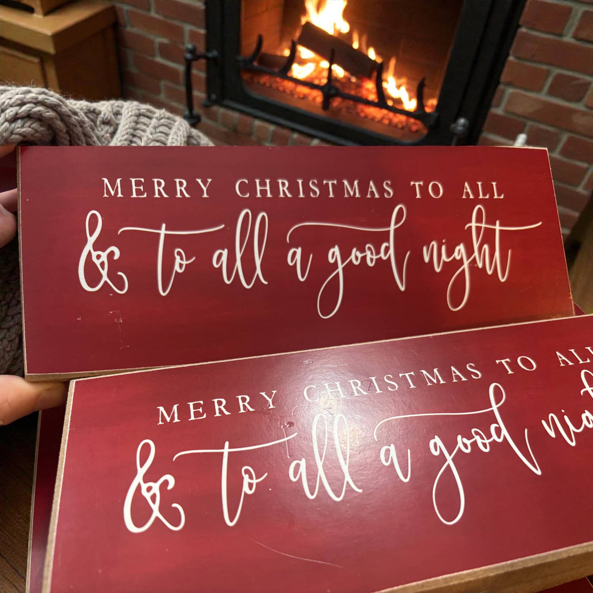 Christmas Sale, Red Wood Signs, IMPERFECT All a Good Night