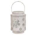 Shabby Chic Snow Metal Snow Flurry Lantern
