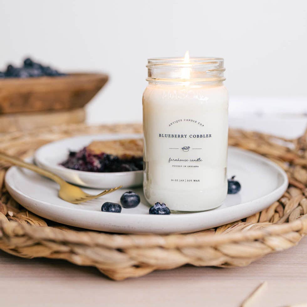 Blueberry Cobbler - Soy Wax Mason Jar Candle