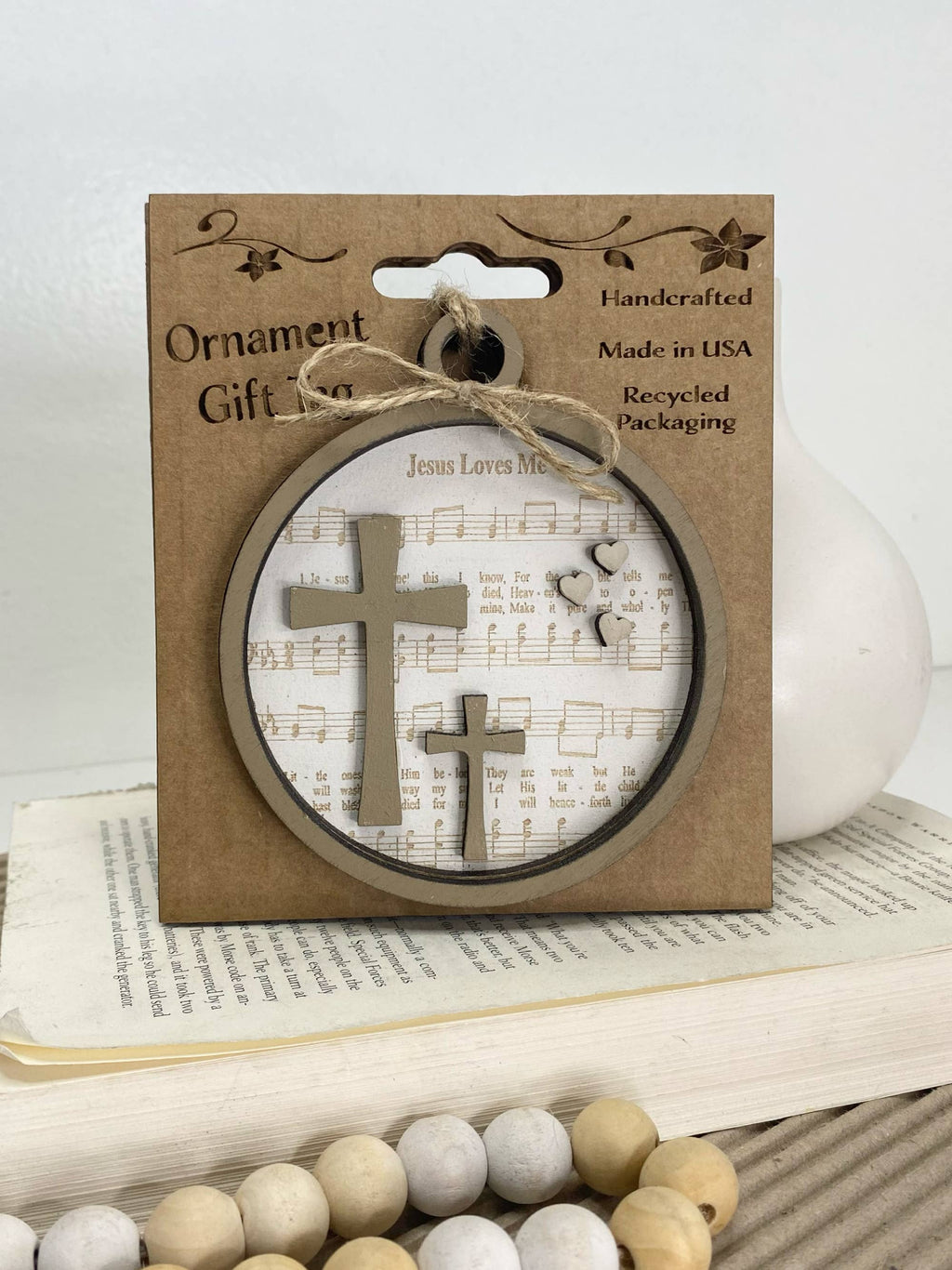 Jesus Loves Me Ornament or Gift Tag