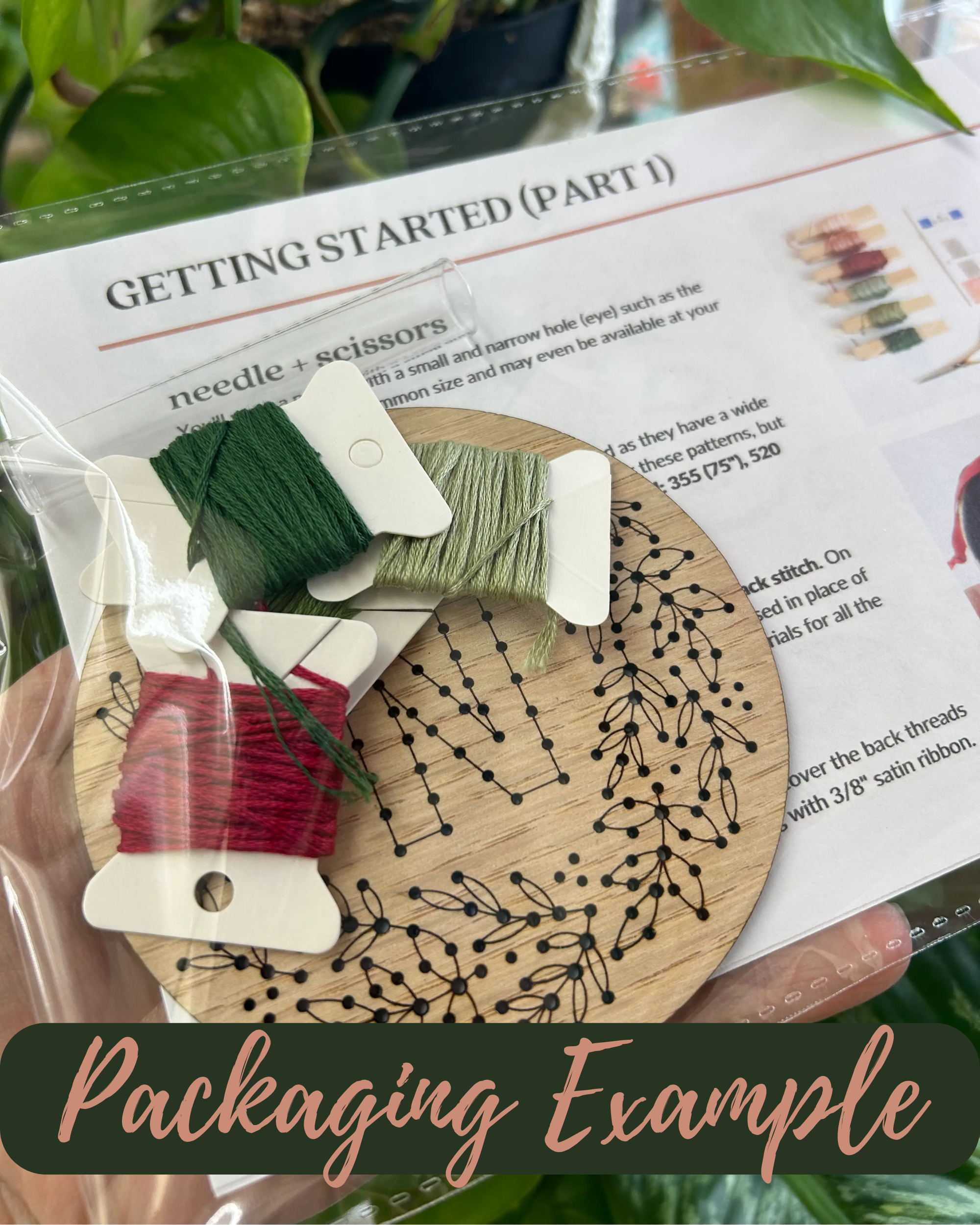 Floral State Embroidery Kit – Decorative Wall Art DIY Craft