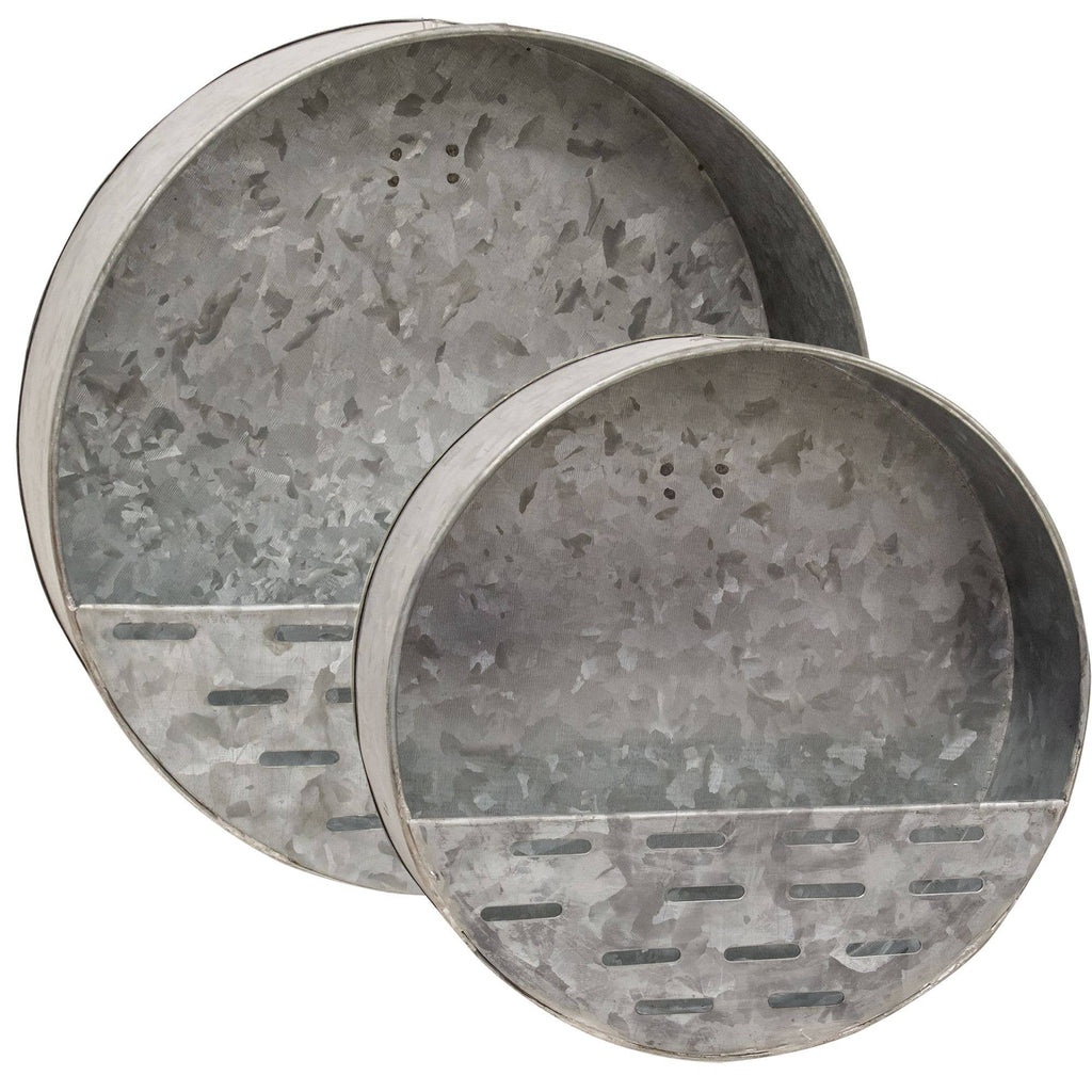2/set, Round Olive Wall Pockets