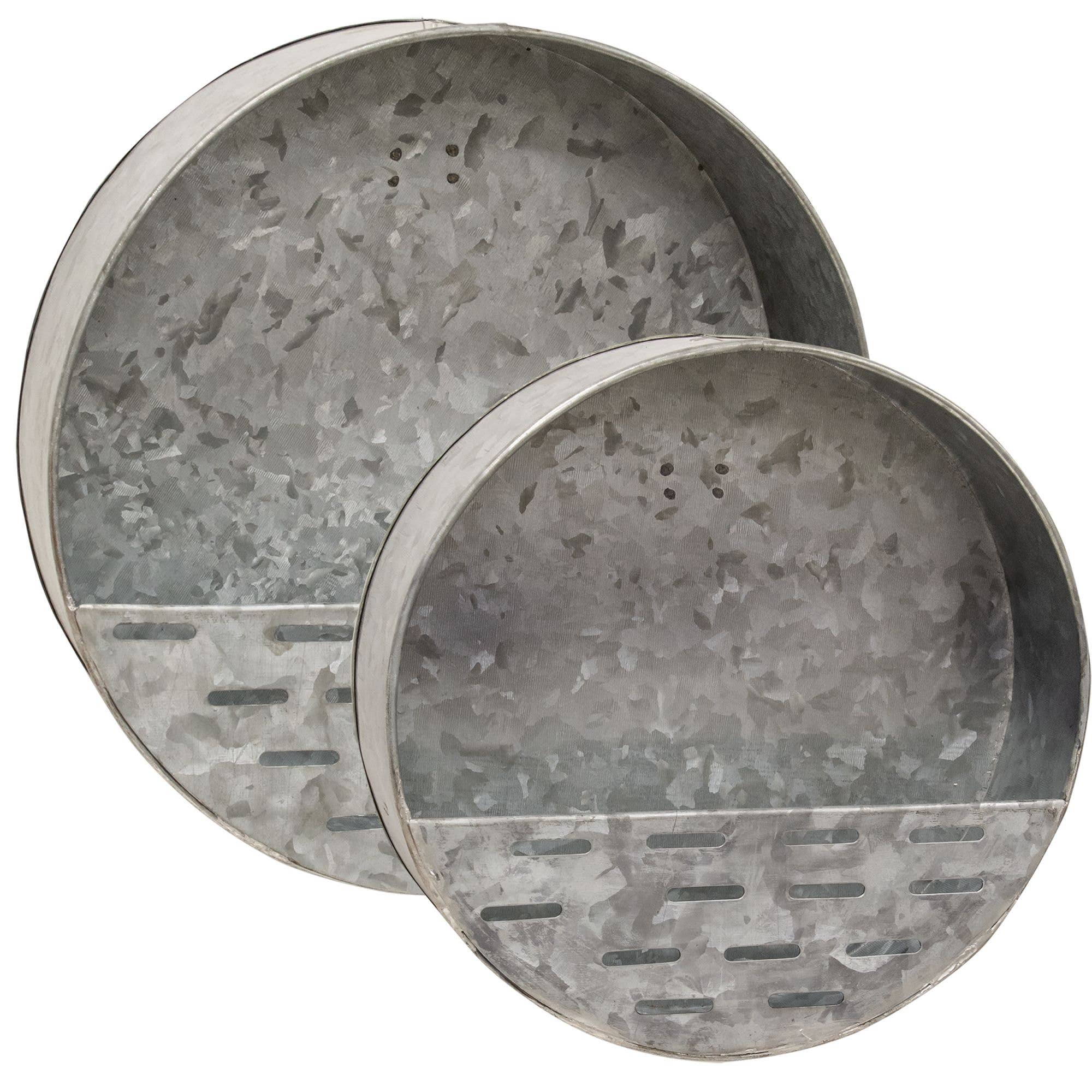 2/set, Round Olive Wall Pockets