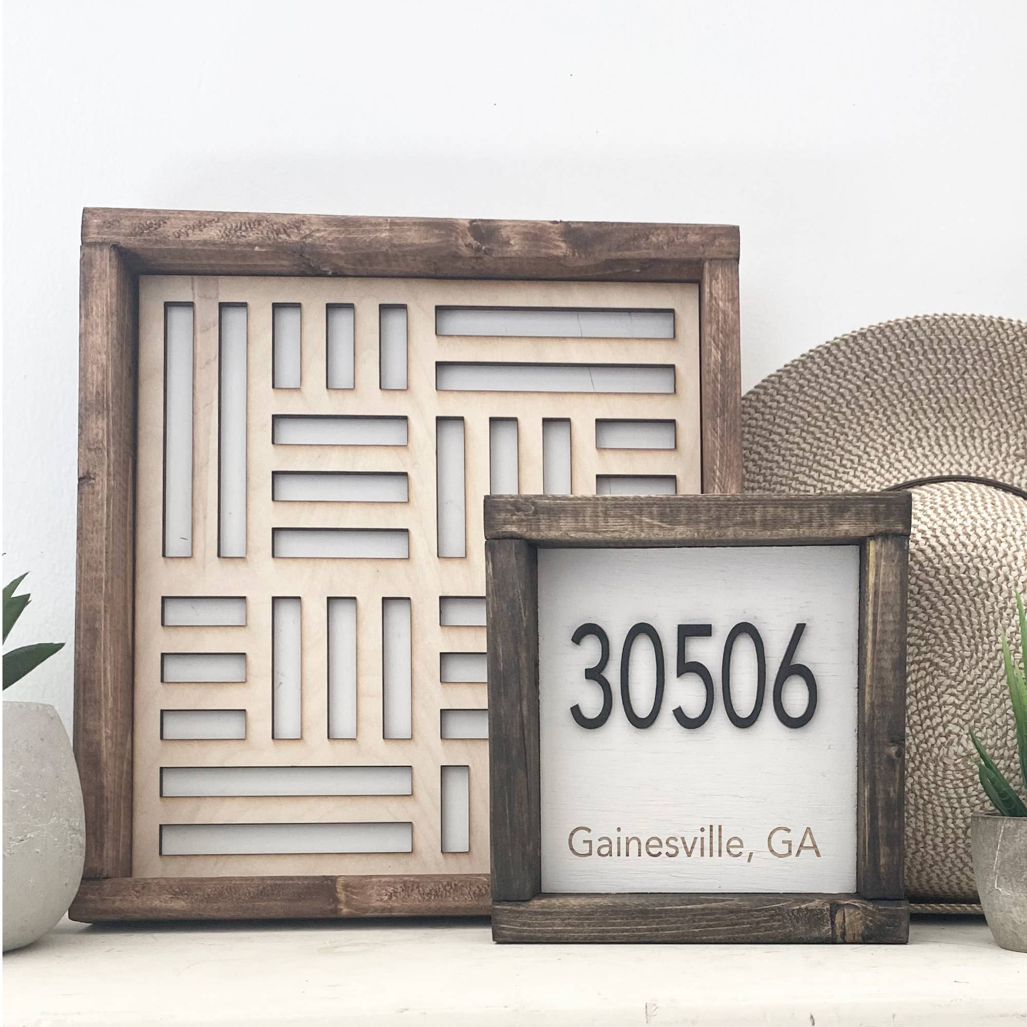7x7 "Any" Zip Code Sign - City Name - 3D Wood Sign