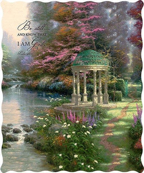 Be Still Psalm 46:10 Scripture Inspirational Quilted Throw