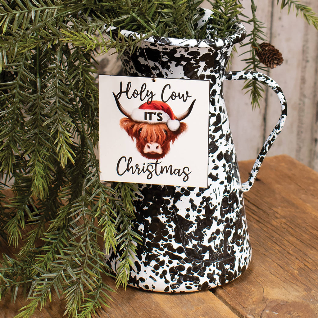 Holy Cow It's Christmas Square Ornament
