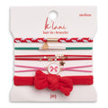 "Joy" Red & Green Holiday Hair Tie Bracelets