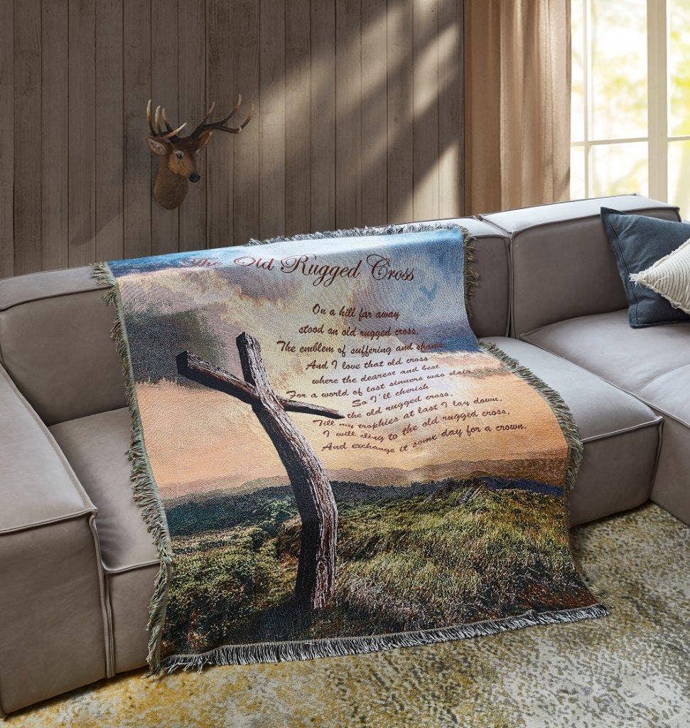 Old Rugged Cross Woven Tapestry Throw