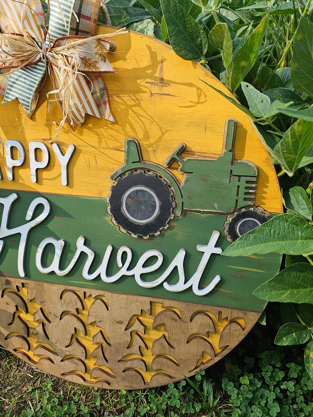 DIY Happy Harvest Tractor Door Hanger