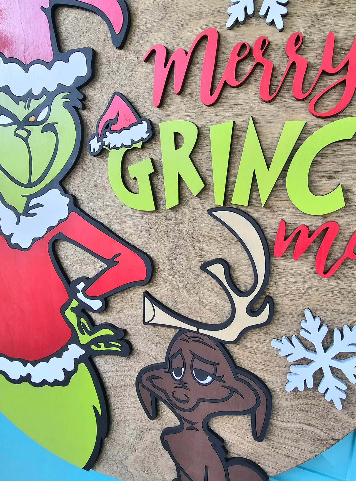 DIY Grinch and Max Door Hanger