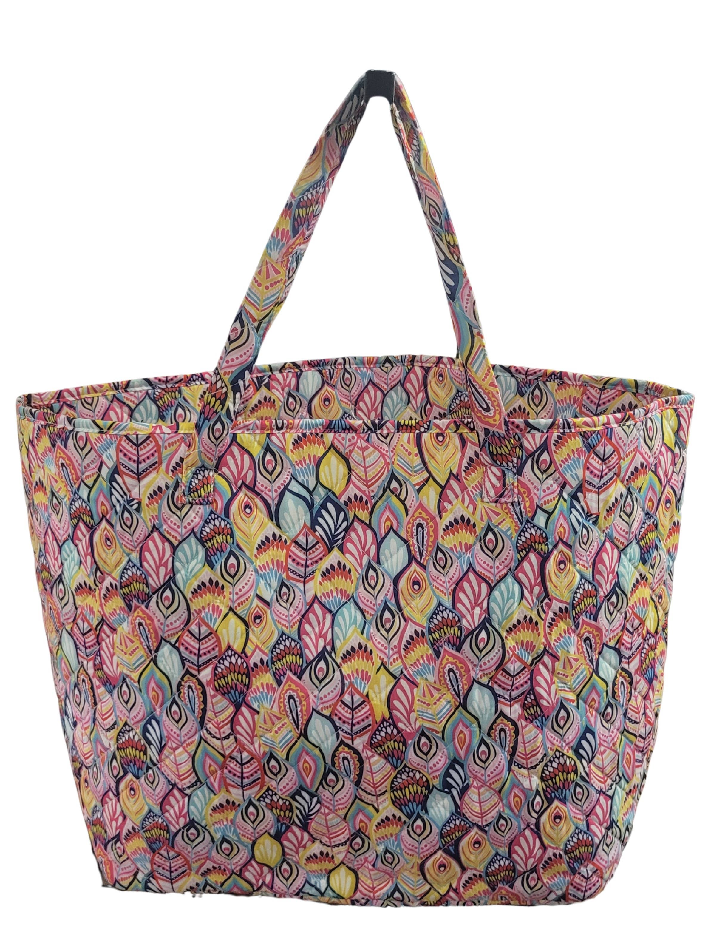 "Feathers" Designer Quilted Tote Bag