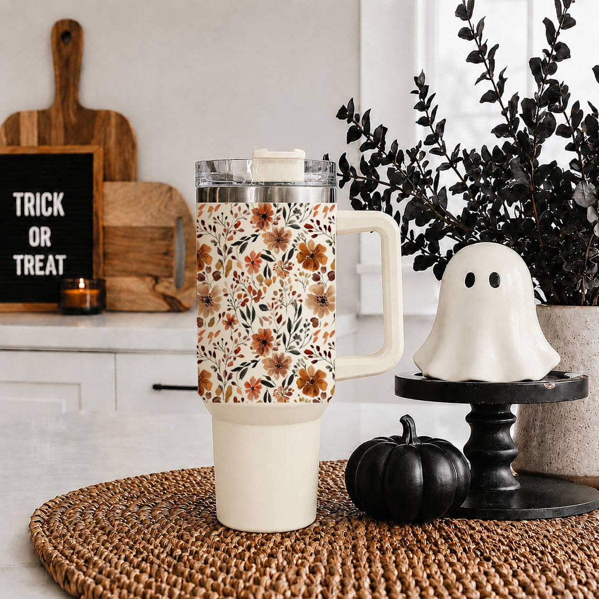 Fall Bohemian Floral Gifts & Drinkware 40oz Autumn Tumbler