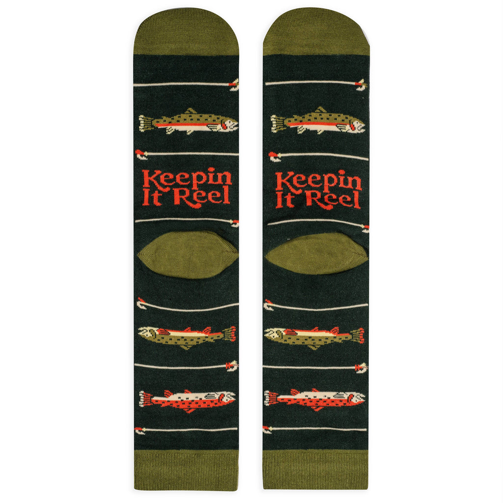 Keepin' It Reel Funny Fishing Socks Gift for Men Accessory