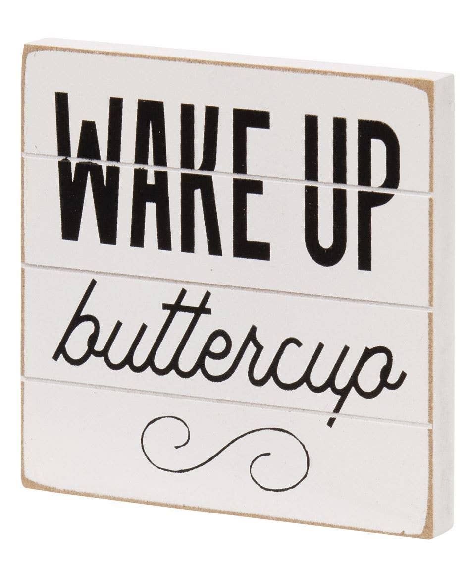 Good Morning Shiplap Block Sign, 3/Assorted
