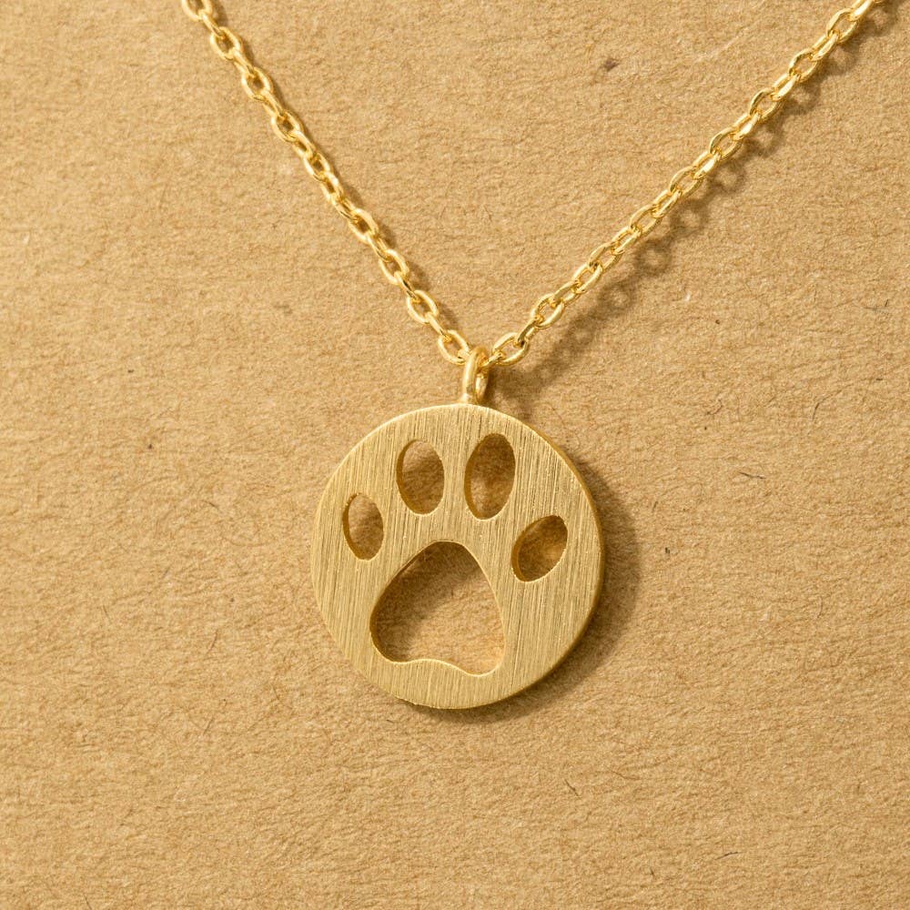 Paw Print Pendant Necklace