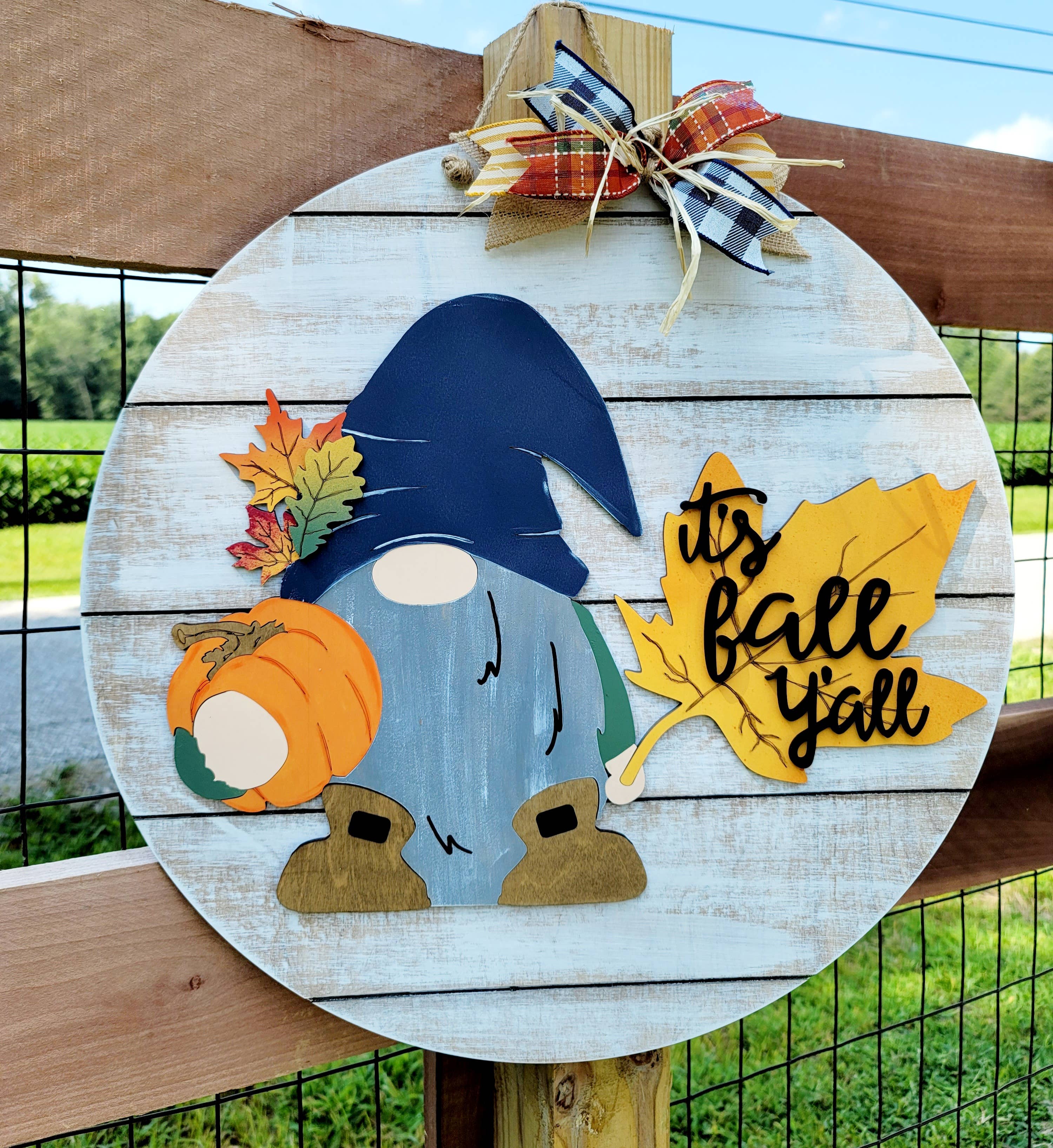 DIY Fall Gnome Door Hanger