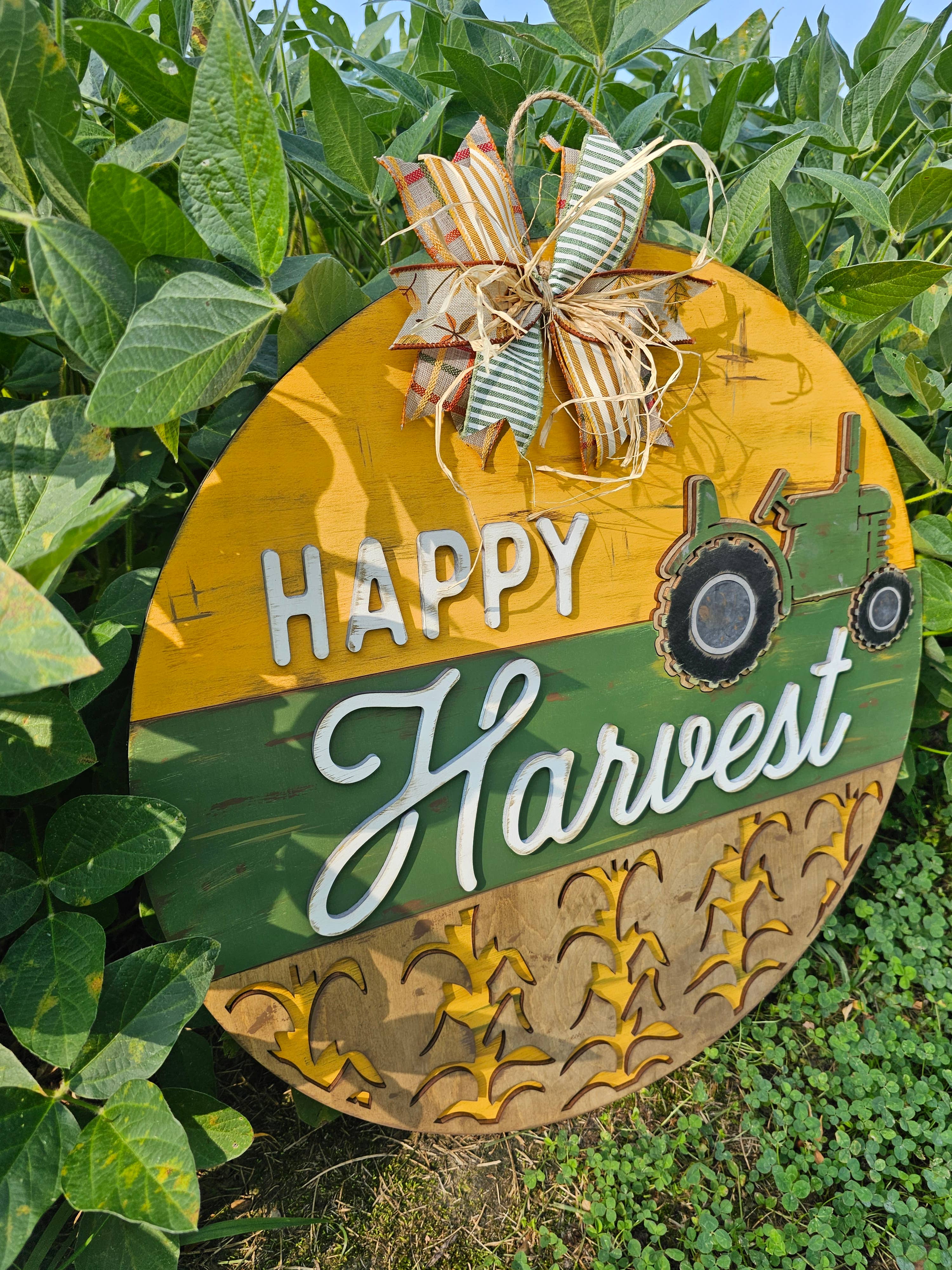 DIY Happy Harvest Tractor Door Hanger
