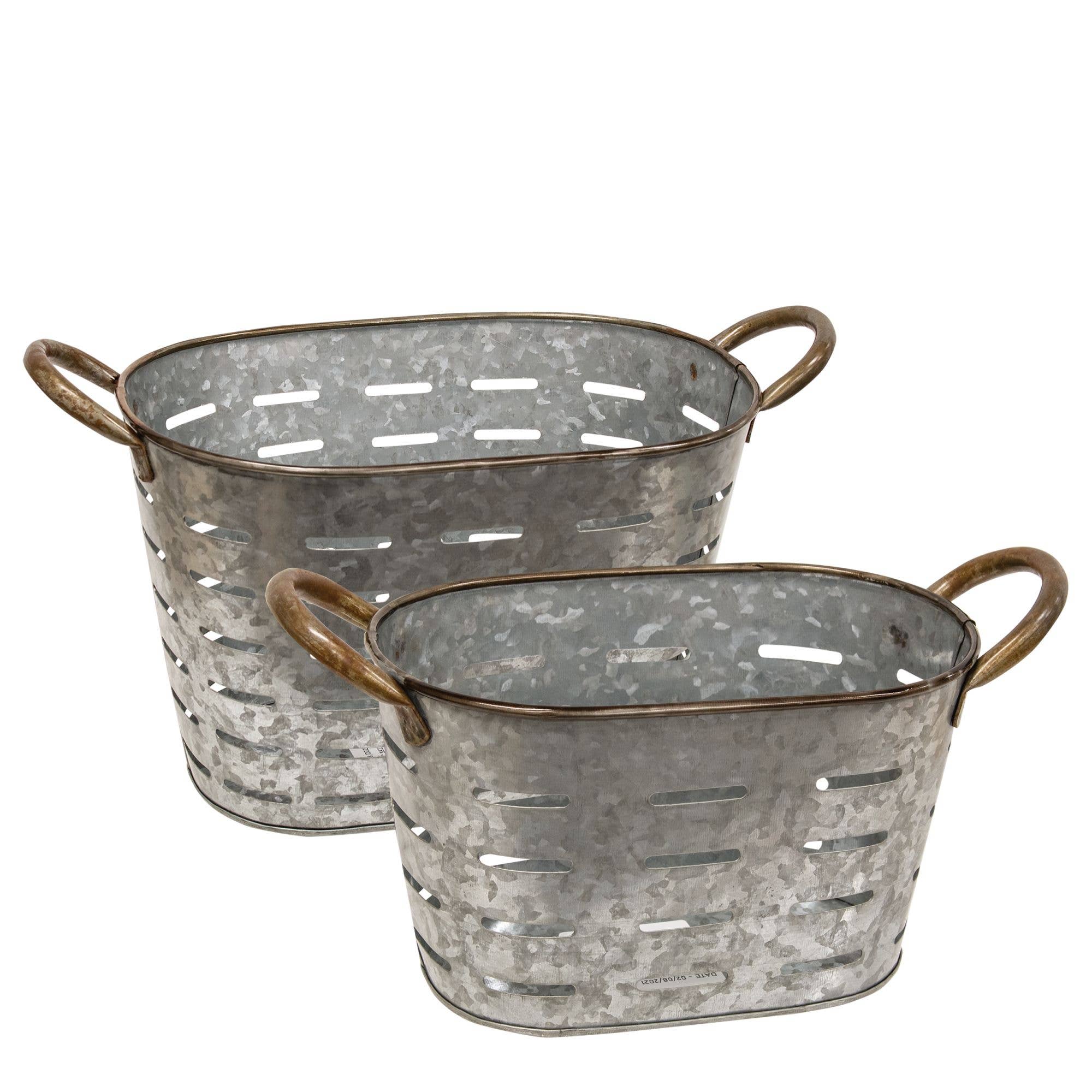 2/set Oval Olive Buckets