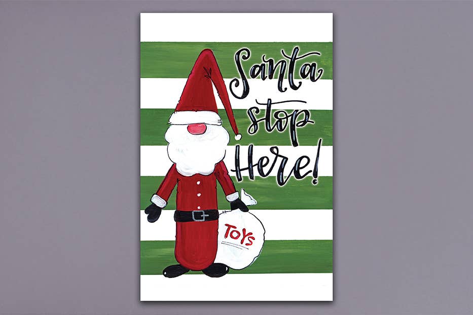 Santa Stops Flag