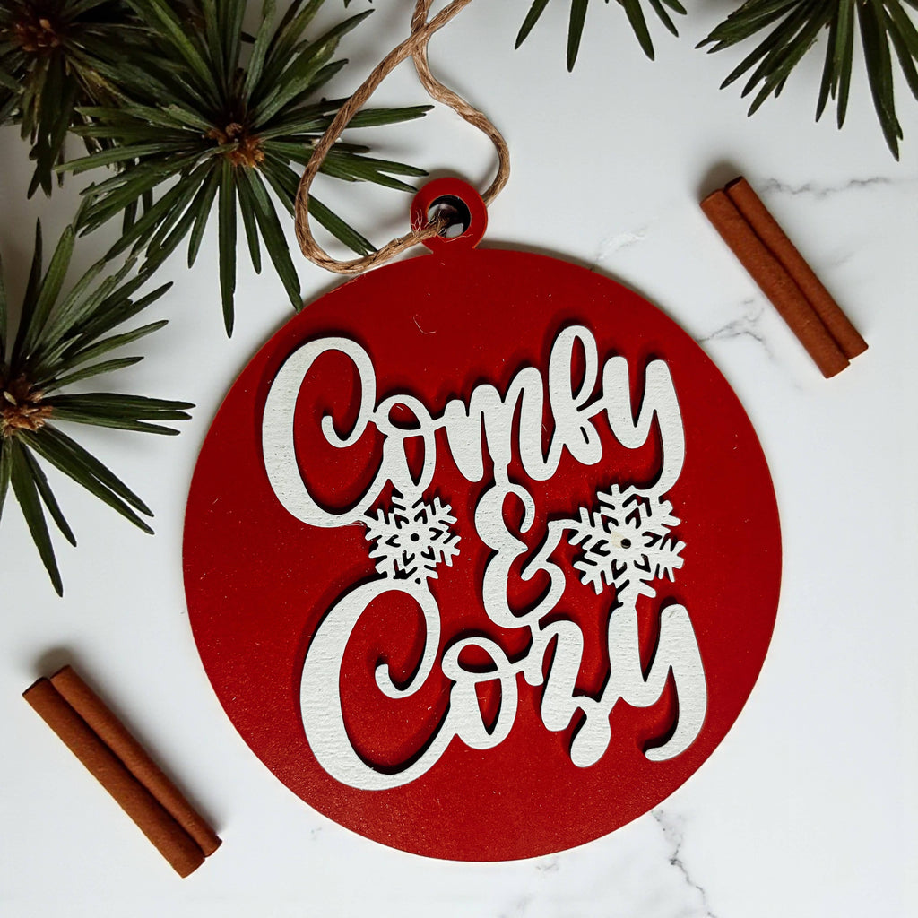 Hanging Christmas Decor + Handmade Wooden Ornament Funny