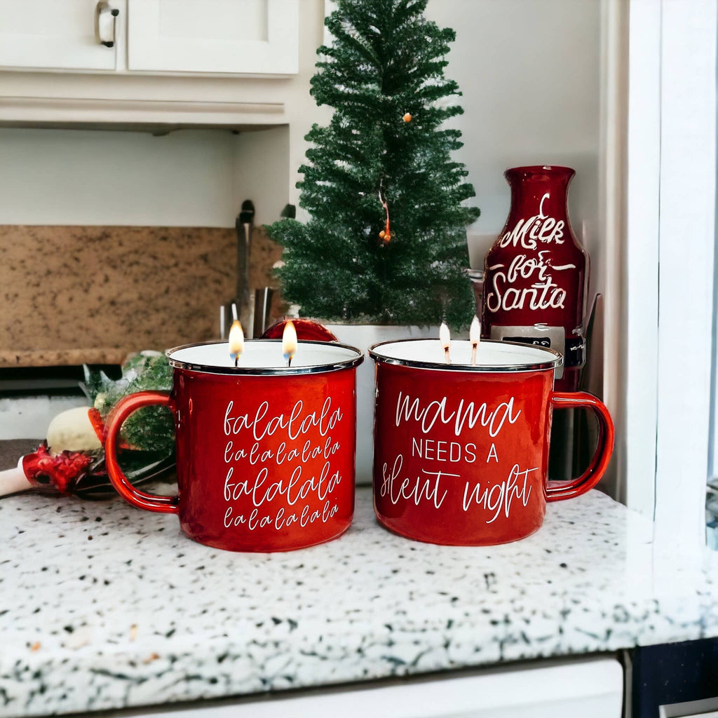 Christmas Scented Candles Soy, Unique Holiday Mug Candles lg