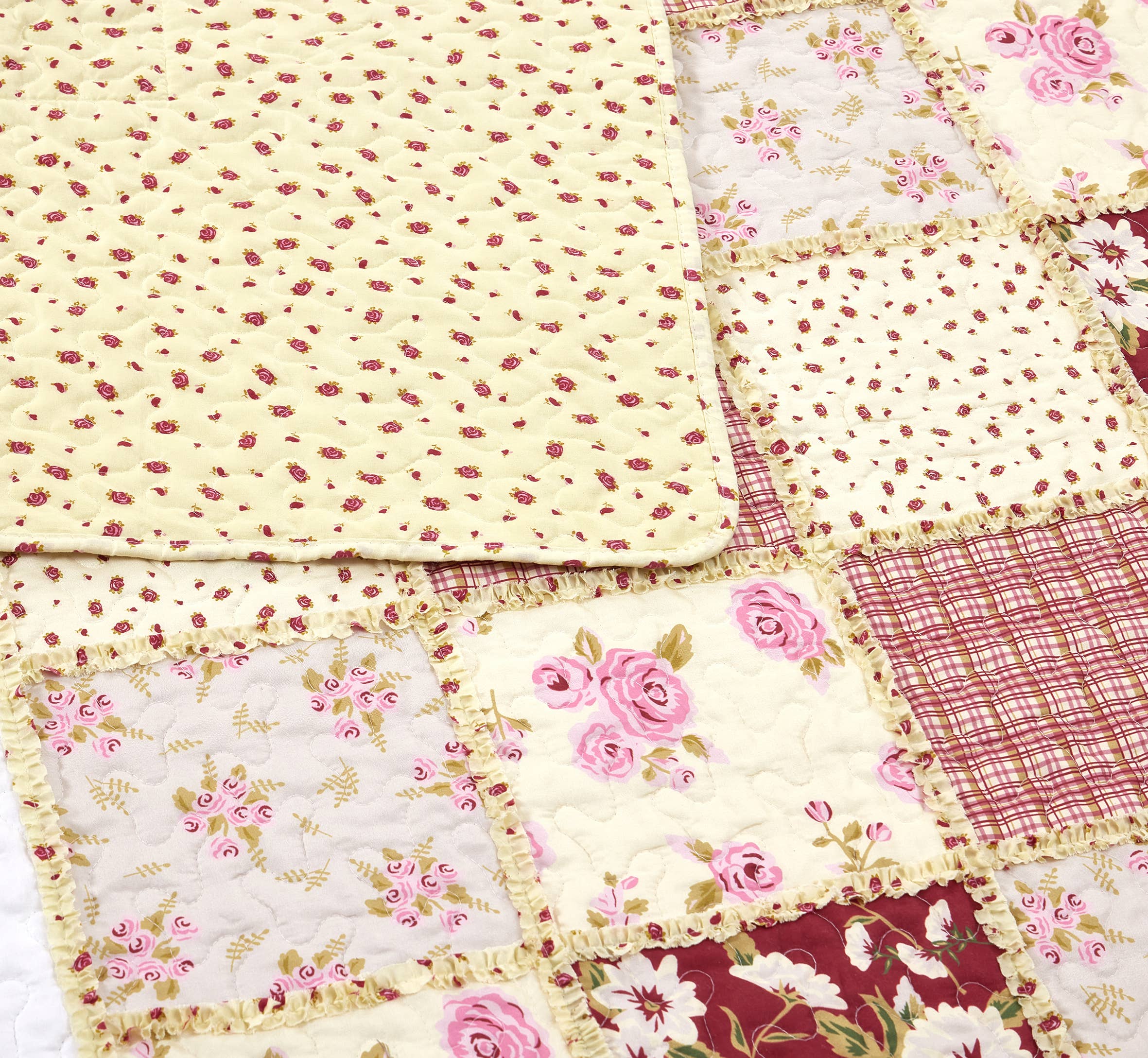 "Kensington Floral" Designer Microfiber Quilt Set