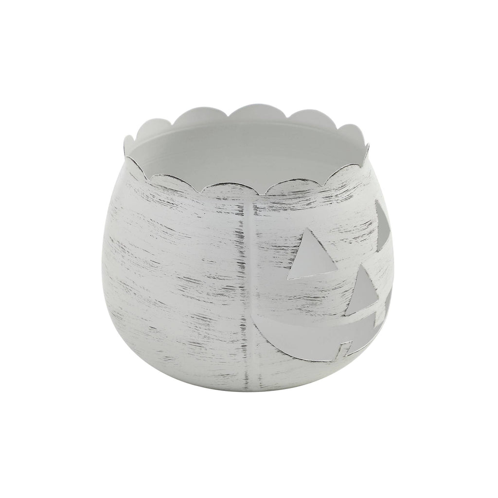 Antique White Jack-O'-Lantern Tealight Holder, Fall Decor