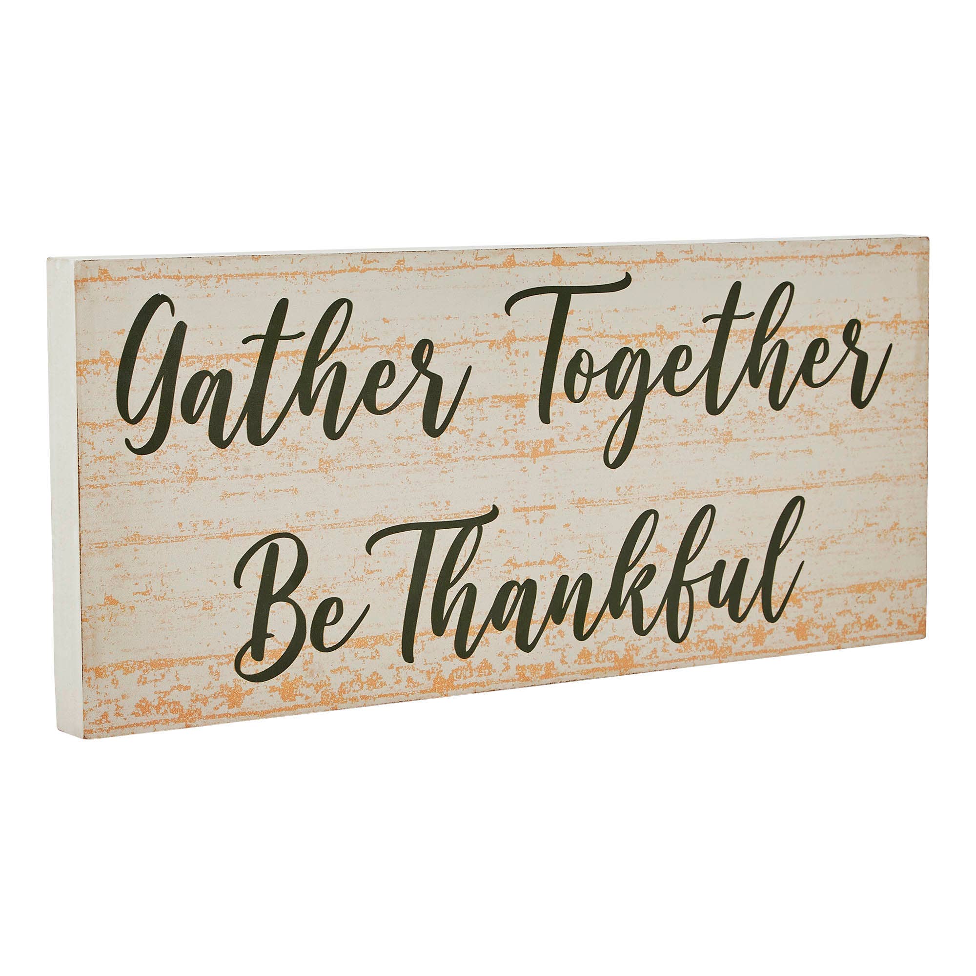 Gather Together MDF Tabletop Sign, 16" Fall Decor