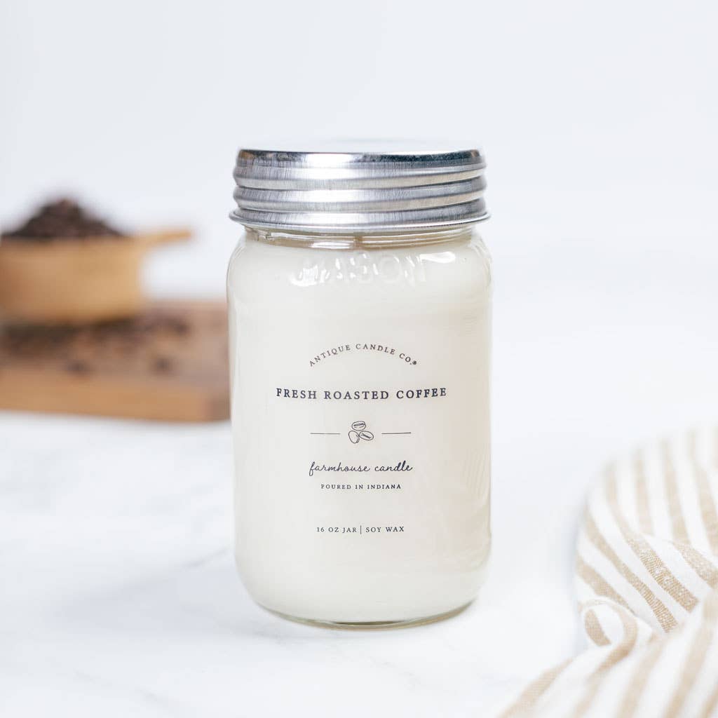 Fresh Roasted Coffee - Soy Wax Mason Jar Candle