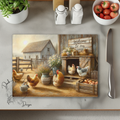 Welcome to my Coop - Hen House - Glass Cutting Board