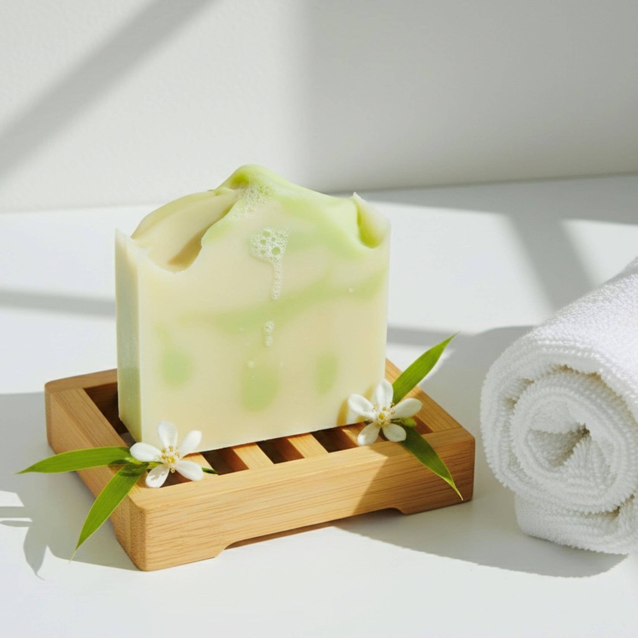 Bamboo Bergamot Handmade Soap Bar VEGAN COLD PROCESS