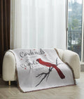"Cardinals Appear" - Woven Tapestry Throw