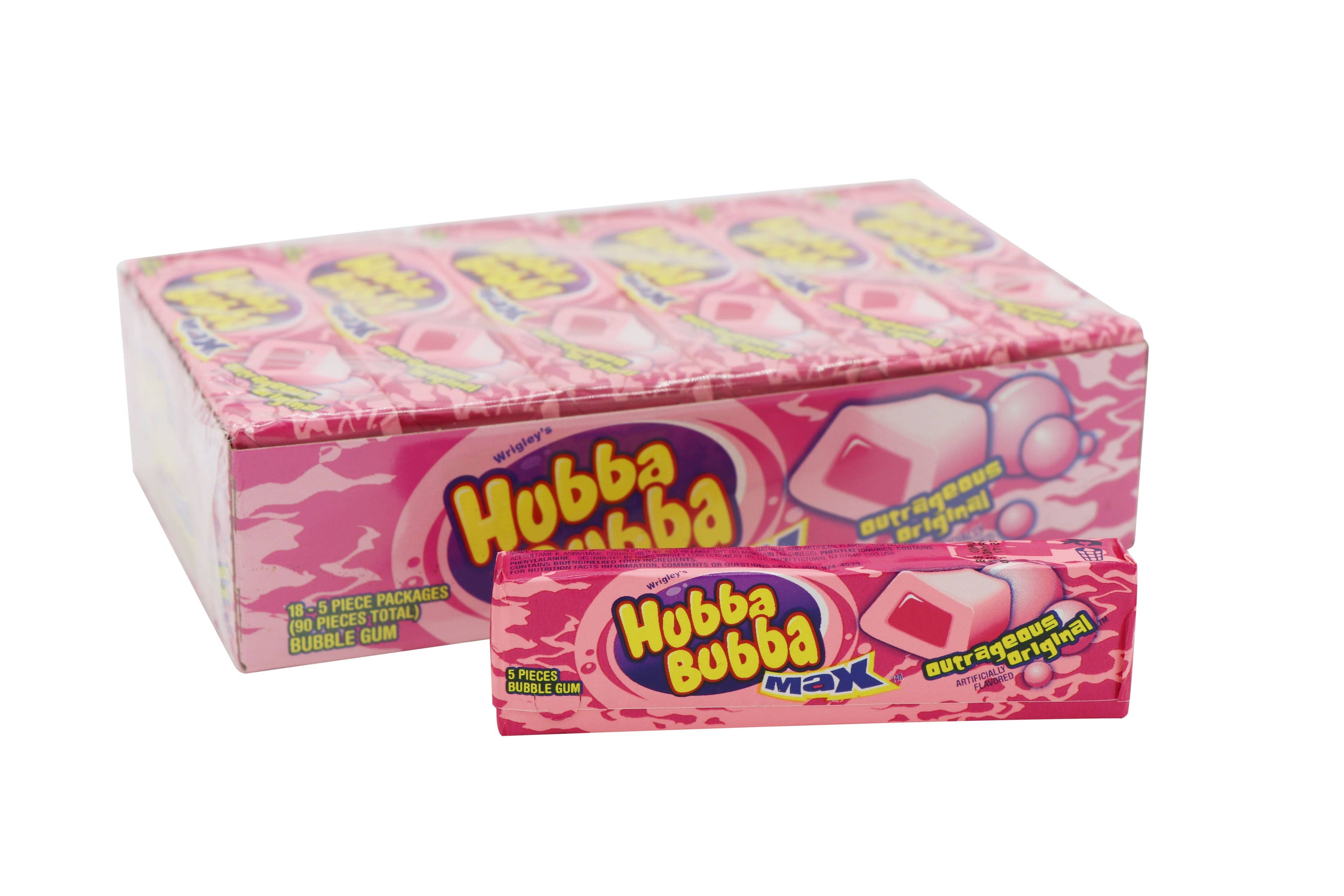 Hubba Bubba Max Original Bubble Gum, 18ct