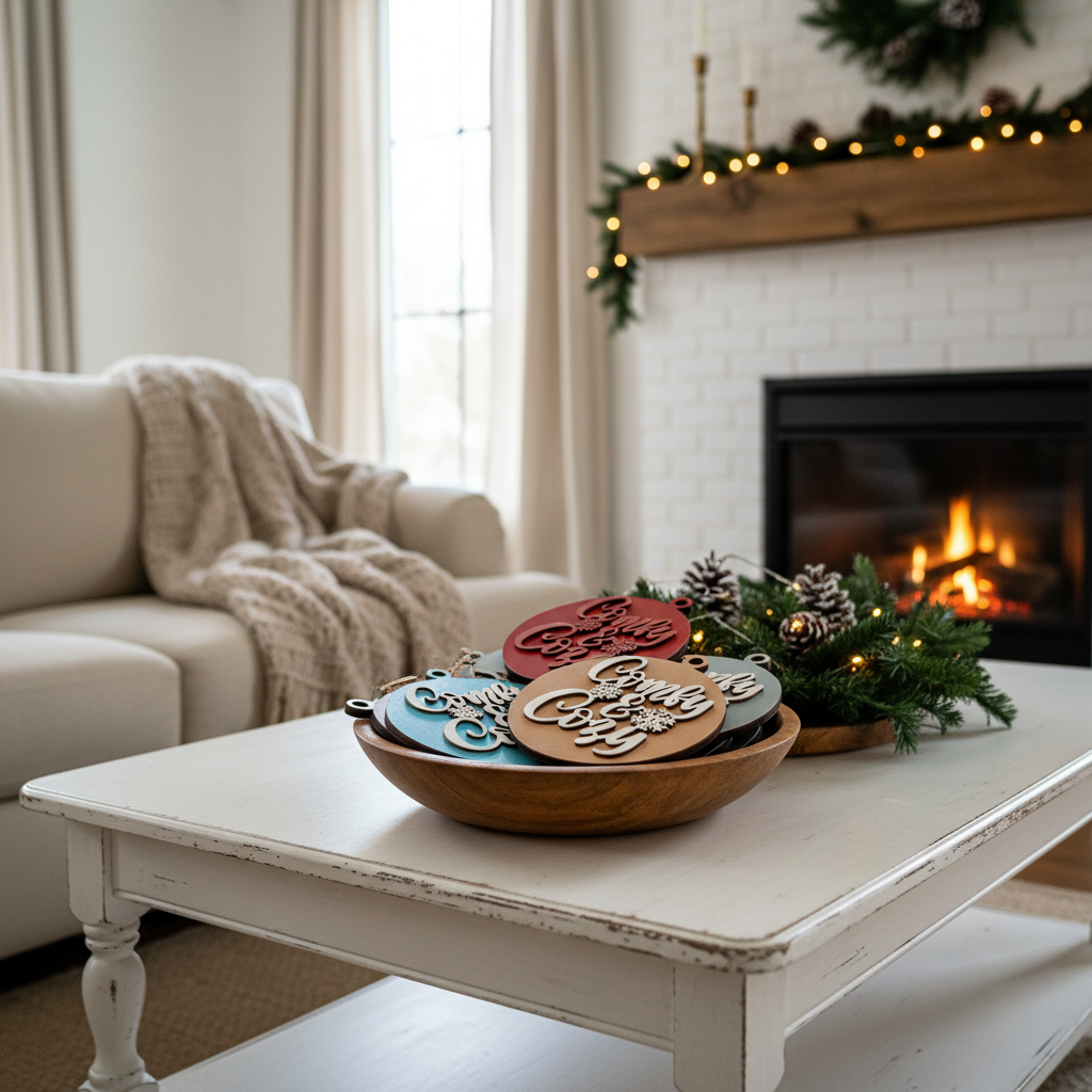 Hanging Christmas Decor + Handmade Wooden Ornament Funny