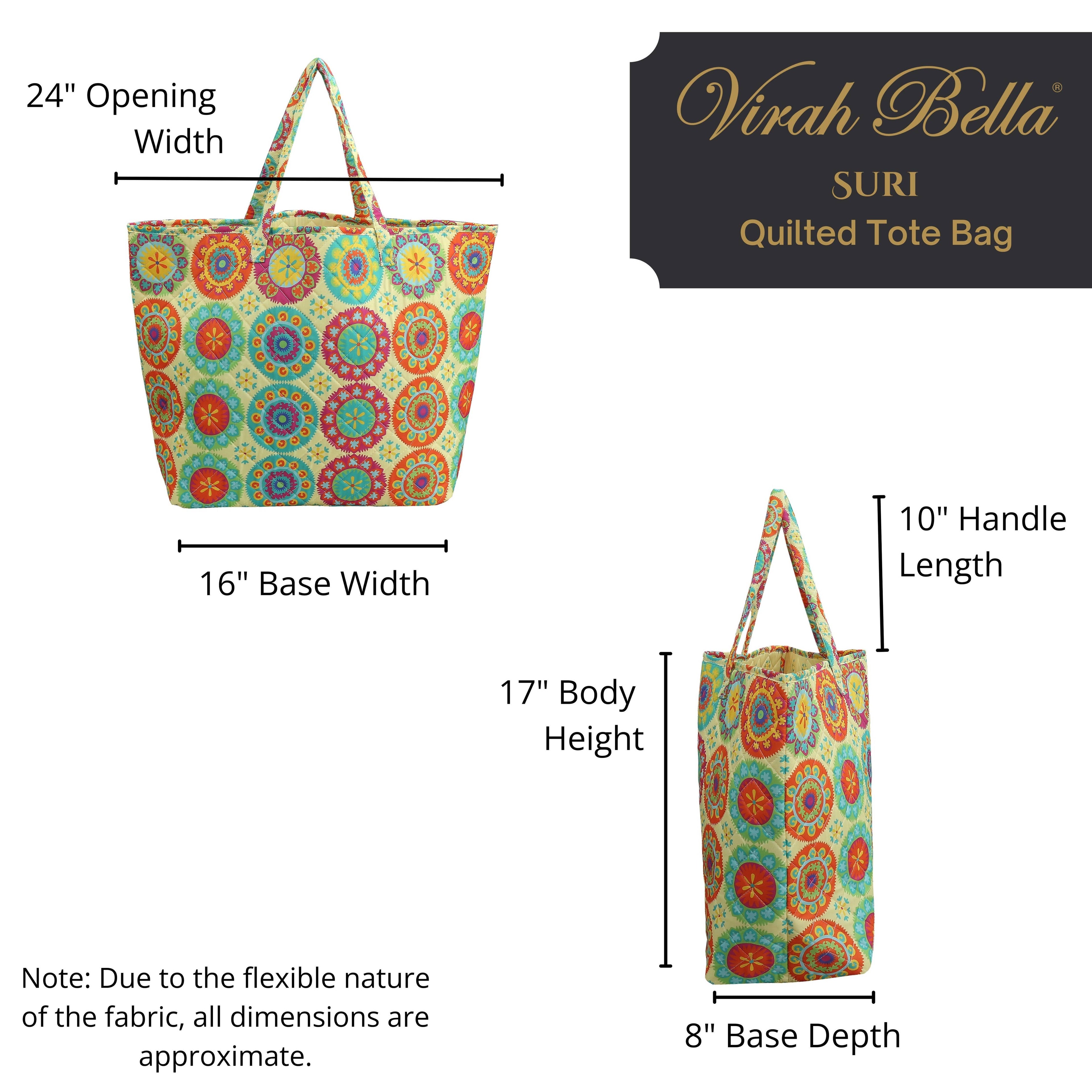 "Suri" Designer Quilted Tote Bag