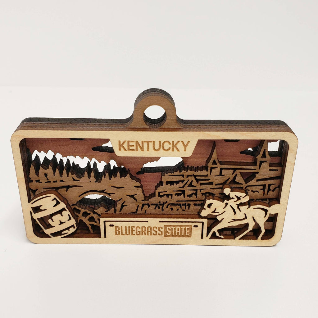 Kentucky State License Plate Ornament