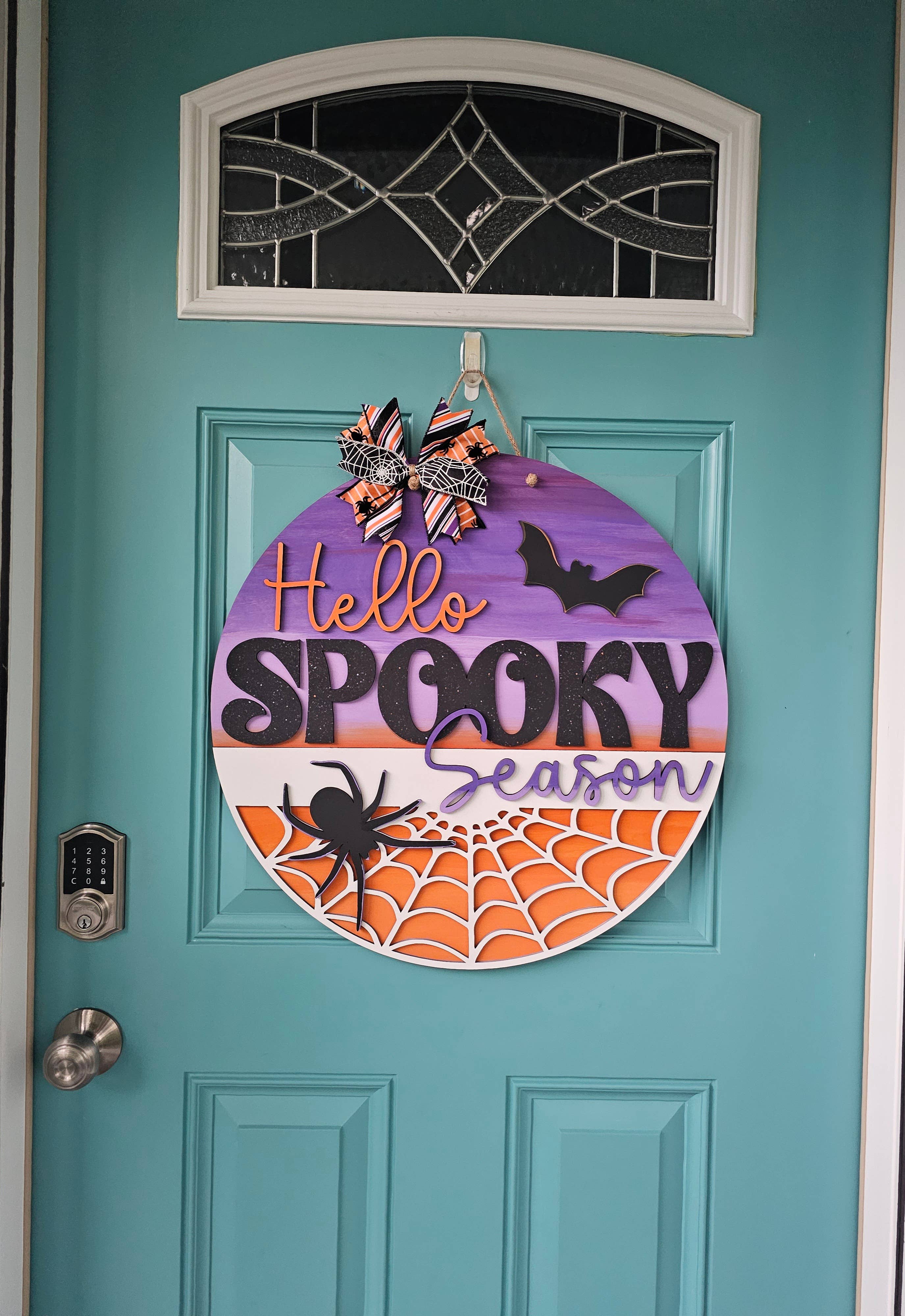 DIY Hello Spooky Season Door Hanger