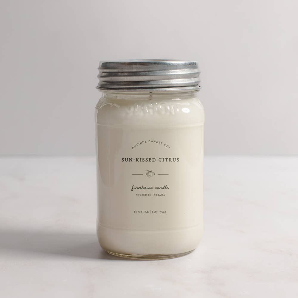 Sun-Kissed Citrus - Soy Wax Mason Jar Candle