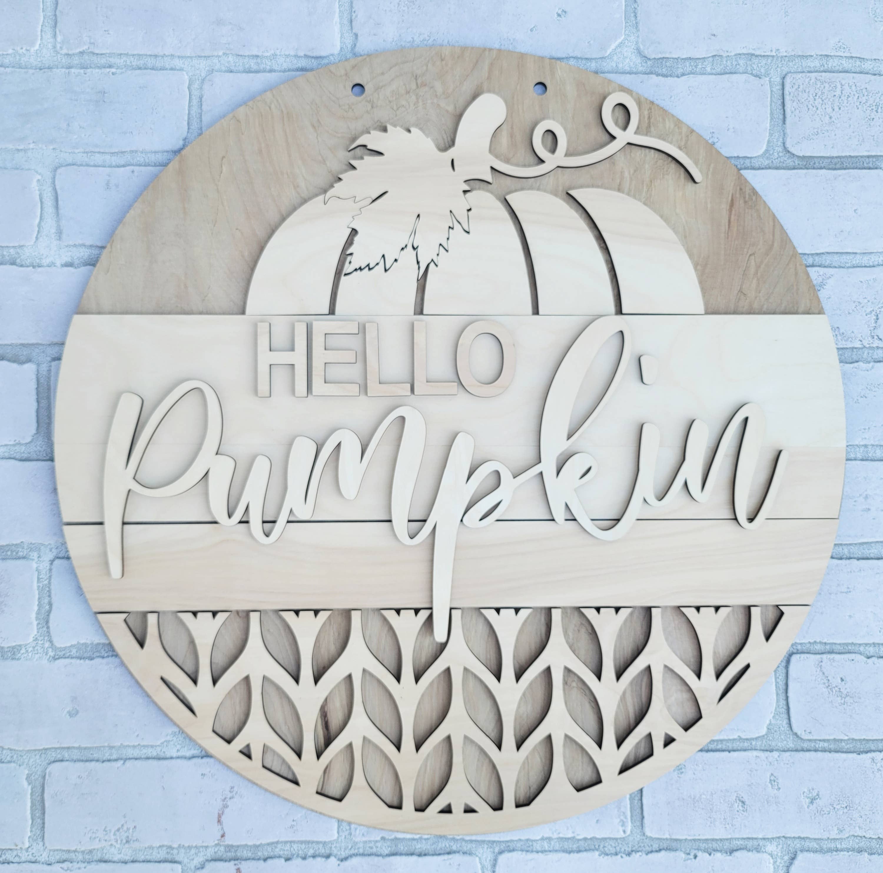 DIY Hello Pumpkin Door Hanger
