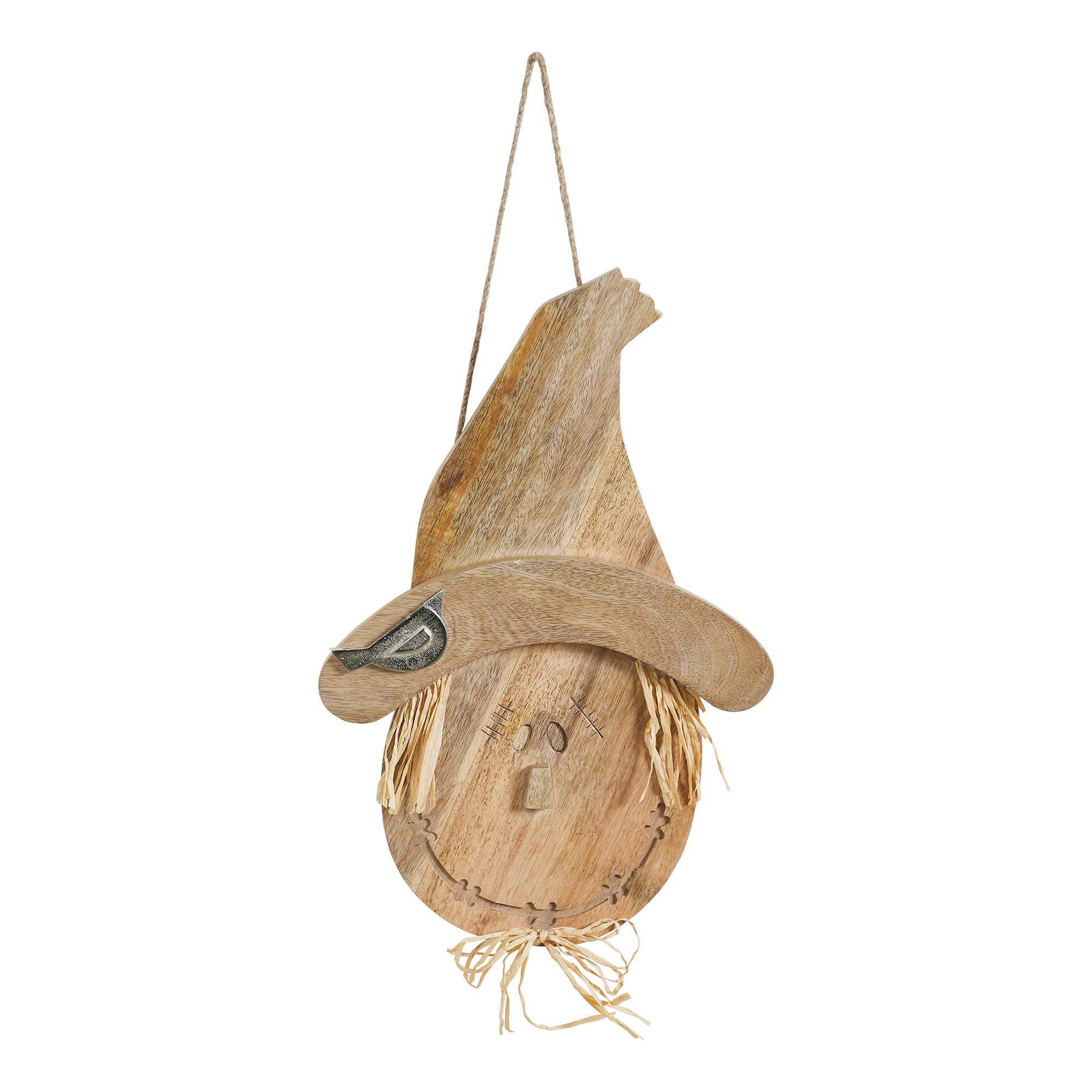 Scarecrow Wood Wall Art, 18" Fall Rustic Farmhouse Decor
