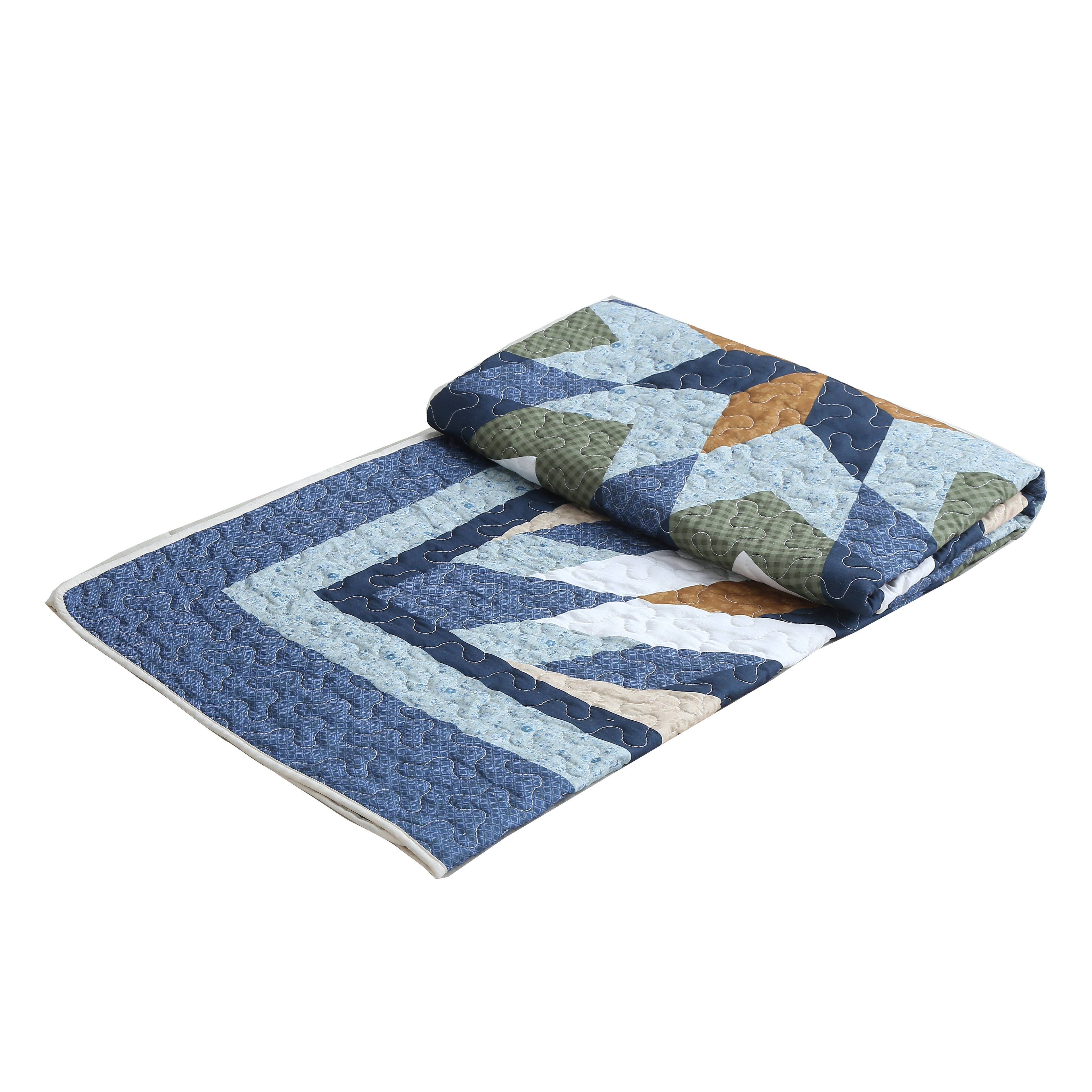 Virah Bella "Rhythmic Blossoms" Quilted Throw Blanket