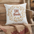 Thanksgiving Fall Wreath Pom Pom Accent Throw Pillow 18x18