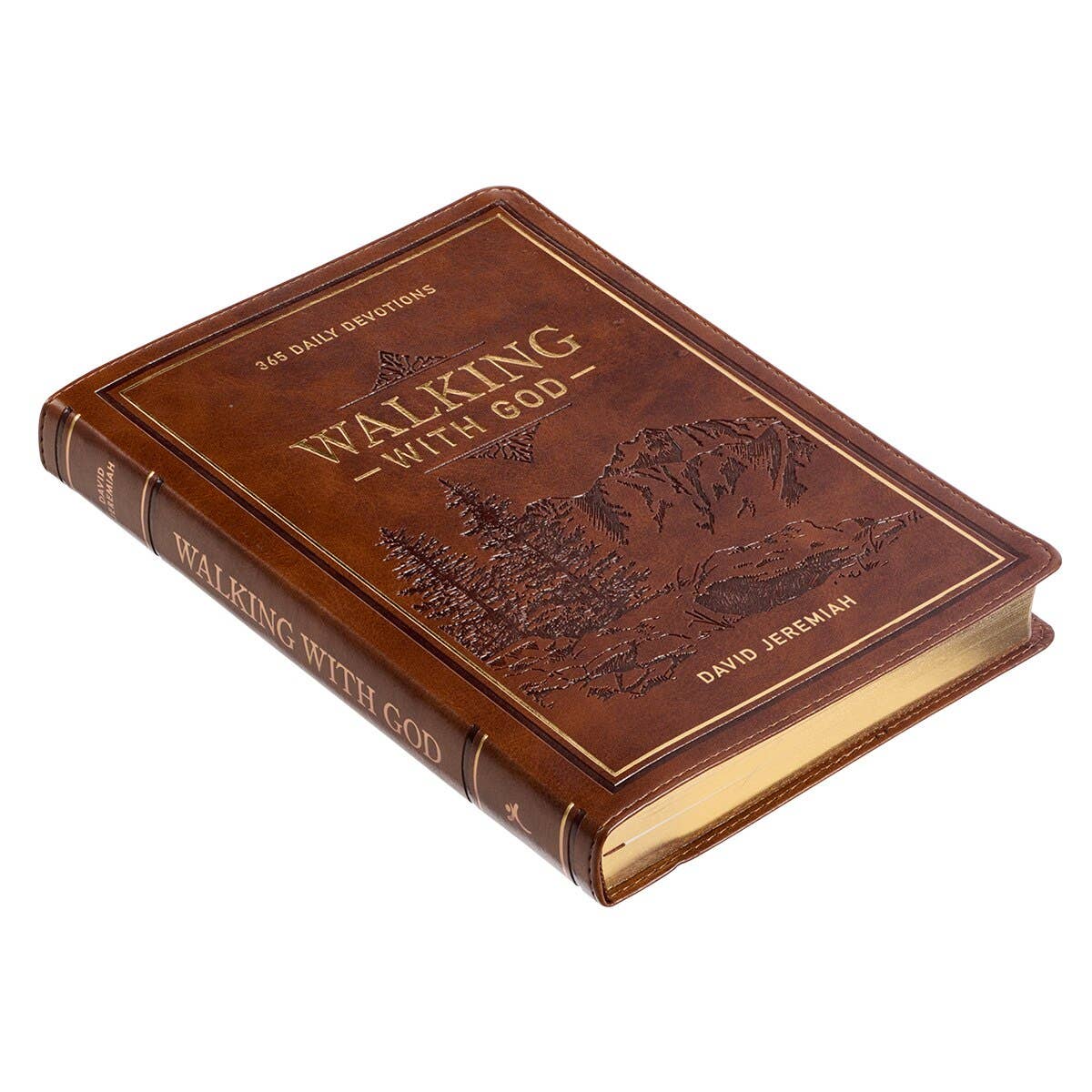 Devotional Walking with God Large Print Faux Leather