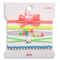 "Glow" Neon with Silver Accents Hair Tie Bracelets