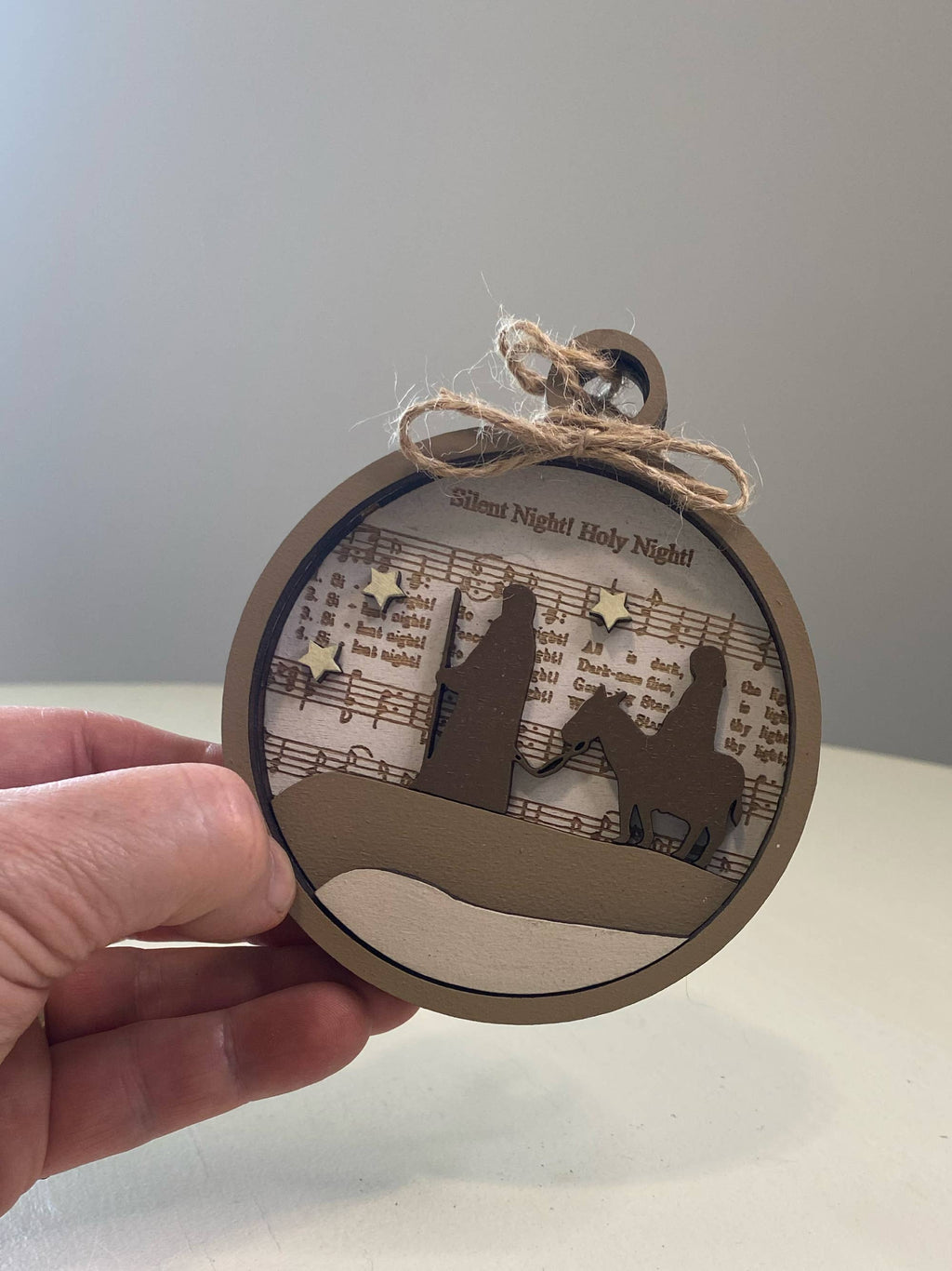 Silent Night Holy Night Ornament or Gift Tag