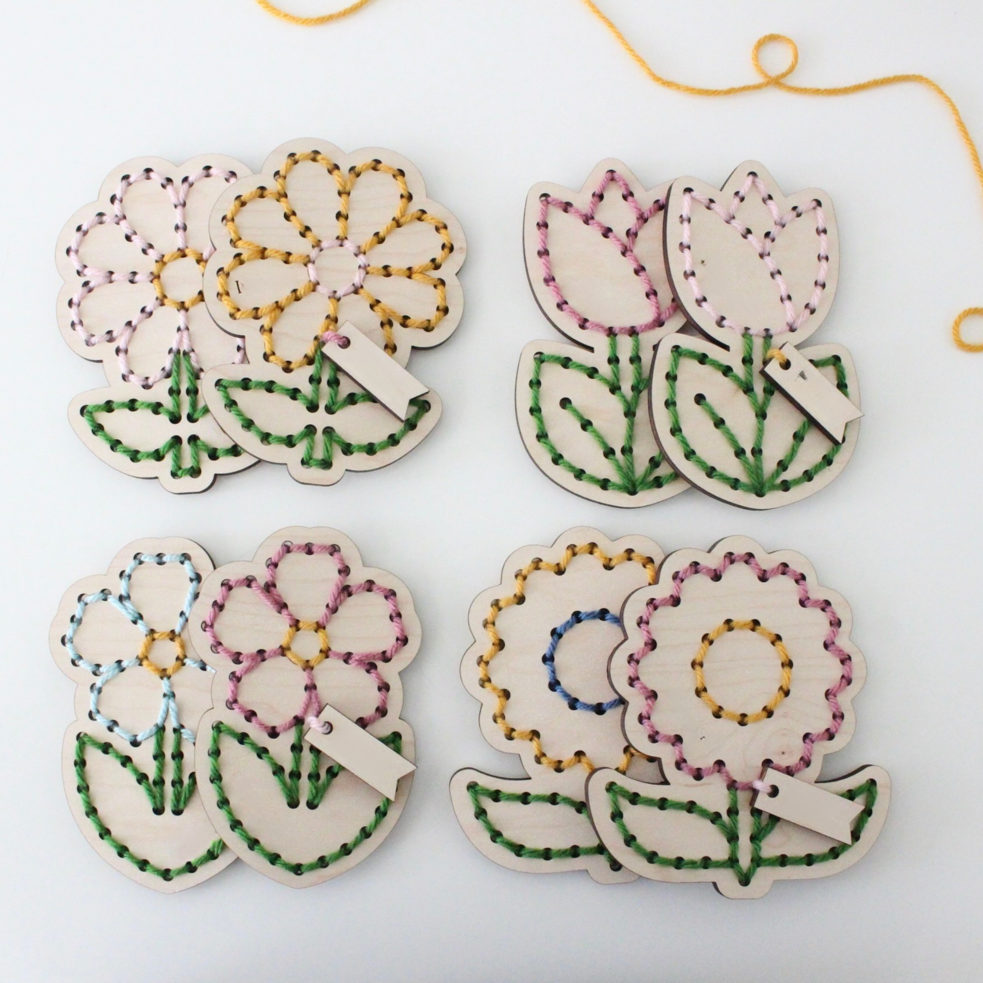 Flower Kids Embroidery Kit – Beginner Yarn Craft
